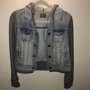 American Eagle Hooded Denim Jacket